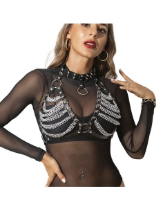 SUBBLIME ARNES SUJETADOR Y COLLAR CON CADENAS TALLA UNICA 2