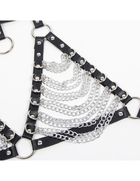 SUBBLIME ARNES SUJETADOR Y COLLAR CON CADENAS TALLA UNICA SUBBLIME ARNES SUJETADOR Y COLLAR CON CADENAS TALLA UNICA