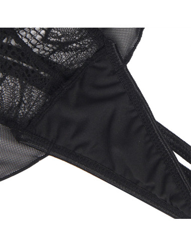 SUBBLIME TEDDY CUELLO HALTER ESPALDA DESCUBIERTA ENCAJE NEGRO S M