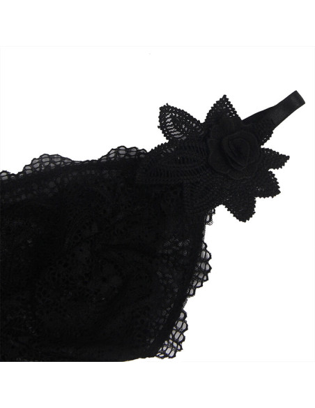 SUBBLIME BABYDOLL TELA DE TUL DETALLE ENCAJE Y FLOR NEGRO S M SUBBLIME BABYDOLL TELA DE TUL DETALLE ENCAJE Y FLOR NEGRO S M