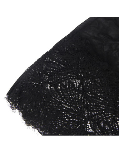 SUBBLIME BABYDOLL CON TIRANTES AJUSTABLES DE ENCAJE NEGRO S M