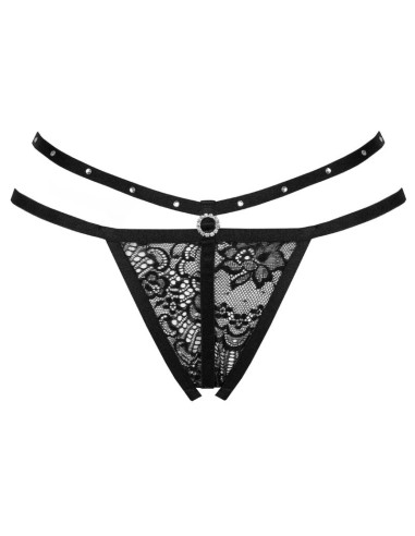 LIVCO CORSETTI FASHION NOMADE TANGA CROTCHLESS NEGRO