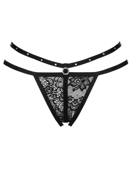 LIVCO CORSETTI FASHION NOMADE TANGA CROTCHLESS NEGRO