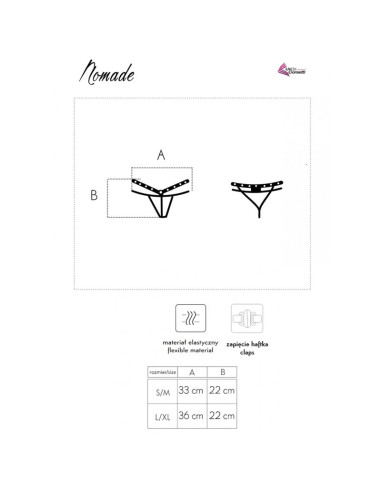 LIVCO CORSETTI FASHION NOMADE TANGA CROTCHLESS NEGRO