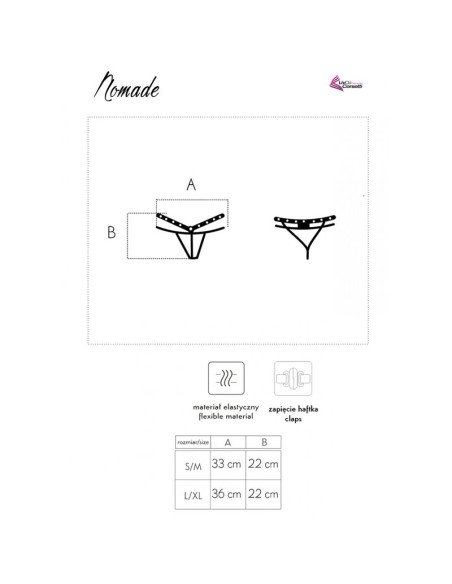 LIVCO CORSETTI FASHION NOMADE TANGA CROTCHLESS NEGRO