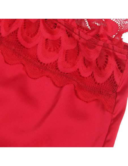 SUBBLIME BABYDOLL SATINADO CON ENCAJE ROJO S M SUBBLIME BABYDOLL SATINADO CON ENCAJE ROJO S M