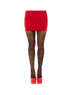 LEG AVENUE MEDIAS LUNARES CEREZA NEGRO
