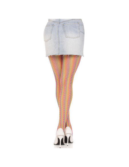 LEG AVENUE MEDIAS DE CROCHET MULTICOLOR LEG AVENUE MEDIAS DE CROCHET MULTICOLOR