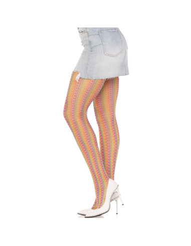 LEG AVENUE MEDIAS DE CROCHET MULTICOLOR