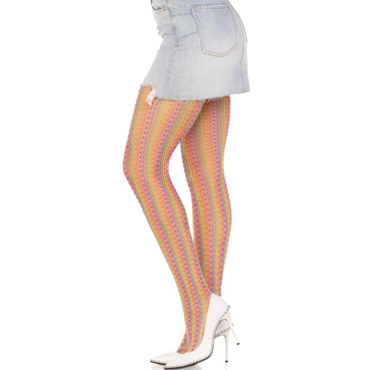 LEG AVENUE MEDIAS DE CROCHET MULTICOLOR