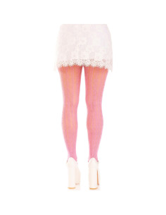 LEG AVENUE MEDIAS CON ABERTURAS CORAZON LAZOS ROSA 2