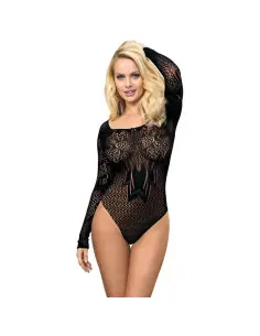 SUBBLIME 952051 BODY DE REJILLA CON MANGA LARGA Y HOMBROS DESCUBIERTOS NEGRO TALLA UNICA