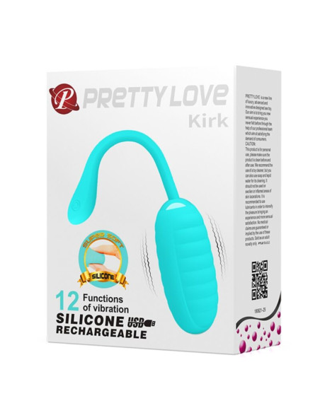 PRETTY LOVE KIRK HUEVO VIBRADOR RECARGABLE VERDE CLARO