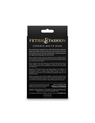 NS NOVELTIES FETISH FASHION PASAMONTANAS COMPLETO CON CREMALLERA NYLON NEGRO