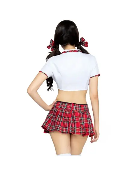 LEG AVENUE DISFRAZ MISS COLEGIALA CLASICO ROJO BLANCO S M