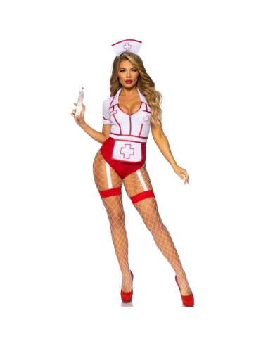 LEG AVENUE DISFRAZ ENFERMERA SEXY ROJO BLANCO S