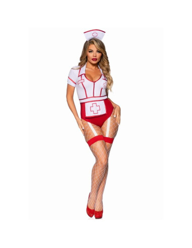 LEG AVENUE DISFRAZ ENFERMERA SEXY ROJO BLANCO S
