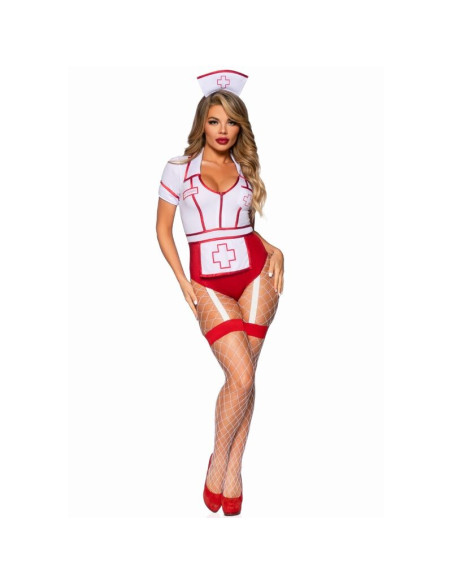 LEG AVENUE DISFRAZ ENFERMERA SEXY ROJO BLANCO S LEG AVENUE DISFRAZ ENFERMERA SEXY ROJO BLANCO S