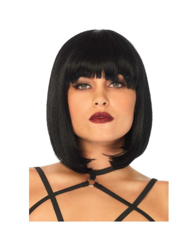 LEG AVENUE PELUCA CORTA DE CORTE BOB NATURAL NEGRO