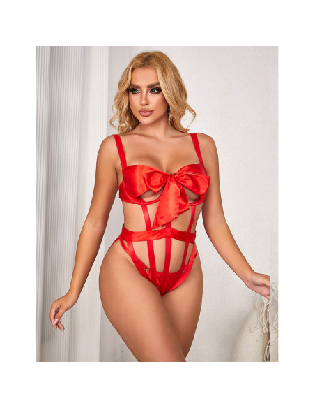 SUBBLIME 954468 BODY SEXY CALADO CON LAZO ROJO S M
