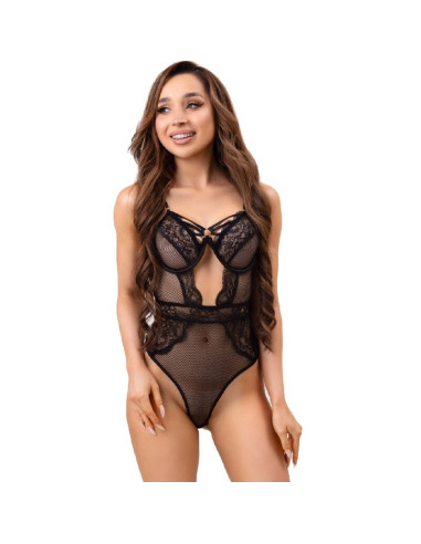 LIVCO CORSETTI FASHION PAULA LC 20209 BODY CON ADORNOS DE ENCAJE NEGRO S M