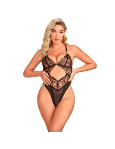SUBBLIME 955212 BODY TRANSPARENTE CON ENCAJE HUECO NEGRO S M