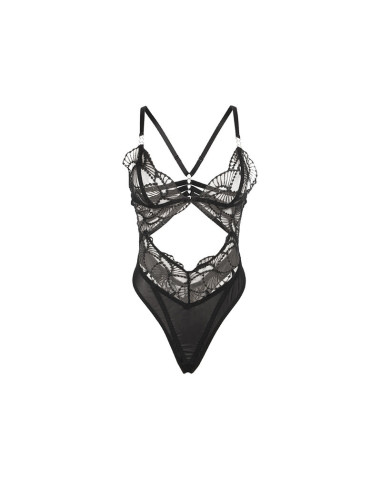 SUBBLIME 955212 BODY TRANSPARENTE CON ENCAJE HUECO NEGRO S M