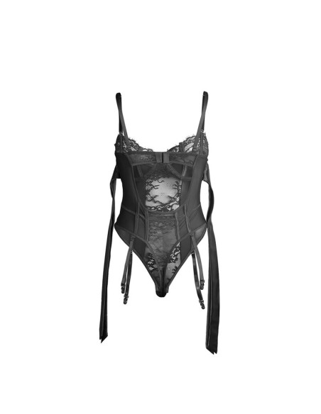 SUBBLIME 955502 BODY DE ENCAJE CON LAZOS Y LIGAS NEGRO L XL SUBBLIME 955502 BODY DE ENCAJE CON LAZOS Y LIGAS NEGRO L XL