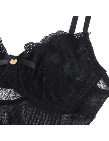 SUBBLIME 955618 BODY DE ENCAJE CON CIERRE INFERIOR NEGRO S M