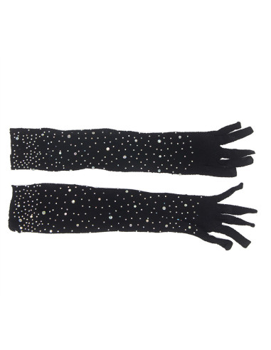 SUBBLIME 957469 GUANTES TRANSPARENTES CON BRILLO NEGRO S M