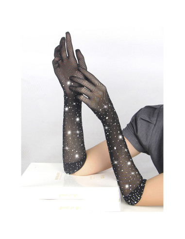 SUBBLIME 957469 GUANTES TRANSPARENTES CON BRILLO NEGRO S M