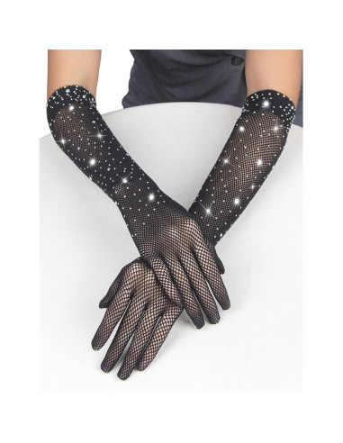 SUBBLIME 957469 GUANTES TRANSPARENTES CON BRILLO NEGRO S M