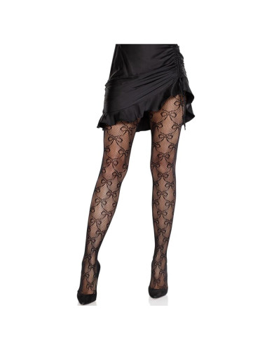 LEG AVENUE MALLAS DE RED CON LAZO NEGRO