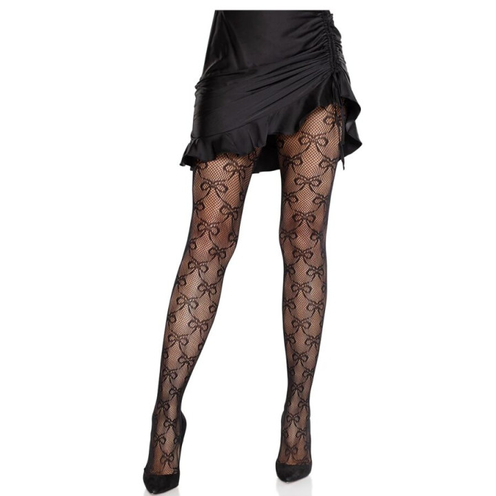 LEG AVENUE MALLAS DE RED CON LAZO NEGRO