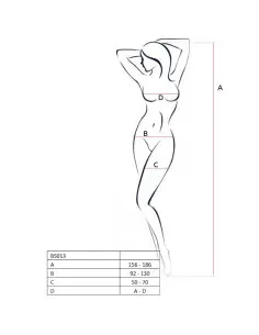 PASSION WOMAN BS013 BODYSTOCKING NEGRO TALLA UNICA 2