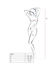 PASSION WOMAN BS016 BODYSTOCKING BLANCO TALLA UNICA 2
