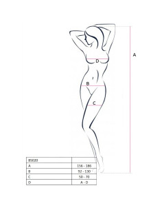 PASSION WOMAN BS020 BODYSTOCKING BLANCO TALLA UNICA 2
