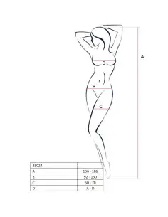 PASSION WOMAN BS024 BODYSTOCKING BLANCO TALLA UNICA 2