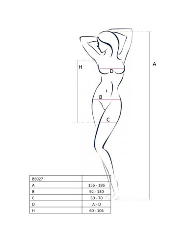 PASSION WOMAN BS027 BODYSTOCKING ESTILO VESTIDO NEGRO TALLA UNICA