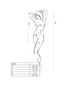 PASSION WOMAN BS027 BODYSTOCKING ESTILO VESTIDO BLANCO TALLA UNICA 2
