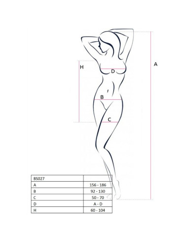 PASSION WOMAN BS027 BODYSTOCKING ESTILO VESTIDO BLANCO TALLA UNICA