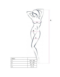 PASSION WOMAN BS031 BODYSTOCKING ROJO TALLA UNICA 2