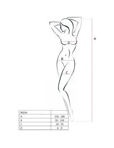 PASSION WOMAN BS034 BODYSTOCKING BLANCO TALLA UNICA 2