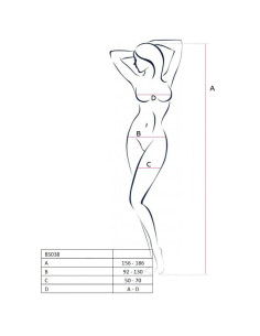 PASSION WOMAN BS038 BODYSTOCKING ROJO TALLA UNICA 2