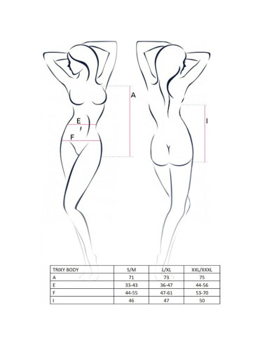 PASSION WOMAN TRIXY TEDDY NEGRO TALLA L XL