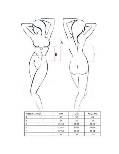 PASSION WOMAN HELLEN CORSET NEGRO TALLA S M