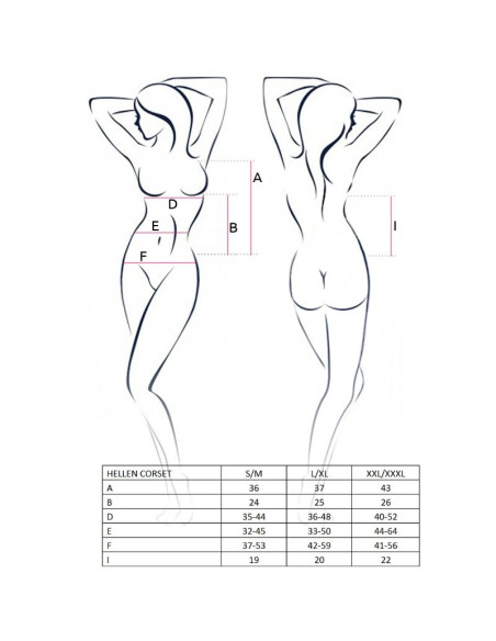 PASSION WOMAN HELLEN CORSET NEGRO TALLA S M