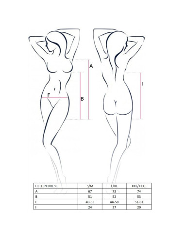 PASSION WOMAN HELLEN VESTIDO Y TANGA TALLA L XL