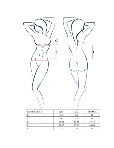 PASSION WOMAN KATRISS CORSET NEGRO TALLA L XL