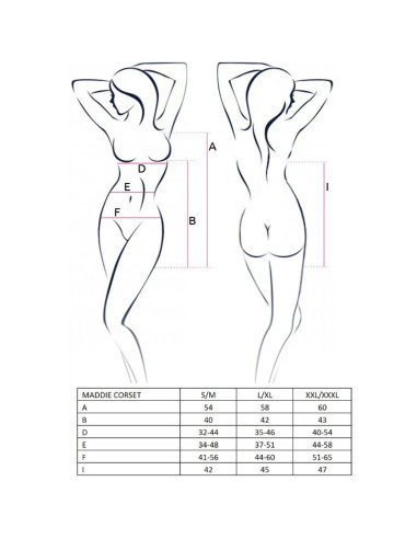 PASSION WOMAN MADDIE CORSET NEGRO TALLA L XL